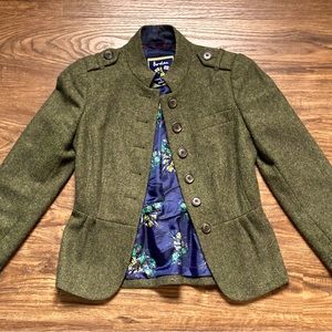 Boden British Tweed by Moon. 100% wool jacket/blazer. US size 2.